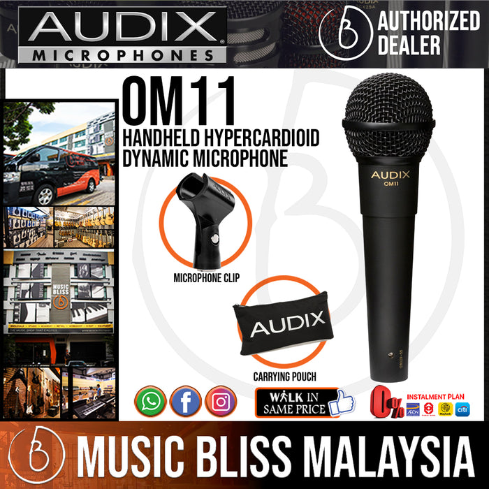 Audix OM11 Handheld Hypercardioid Dynamic Microphone (OM-11) - Music Bliss Malaysia