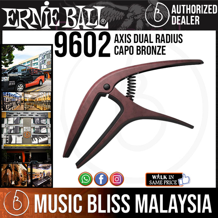 Ernie Ball 9602 Axis Dual Radius Capo Bronze (P09602) - Music Bliss Malaysia