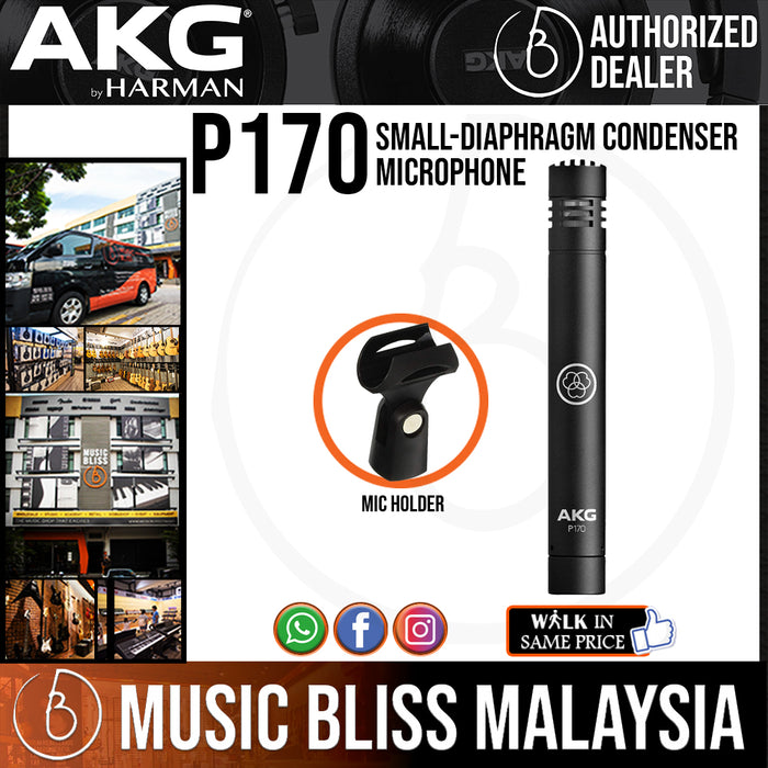 AKG P170 Small-diaphragm Condenser Microphone (P-170 / P 170) *Crazy Sales Promotion* - Music Bliss Malaysia