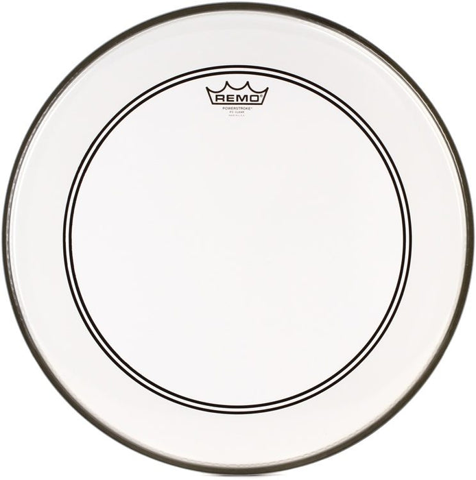 Remo Powerstroke 3 Bass Drumhead with 2.5" Impact Pad - 18" - Clear (P3-1318-C2 P31318C2 P3-1318-C2) - Music Bliss Malaysia