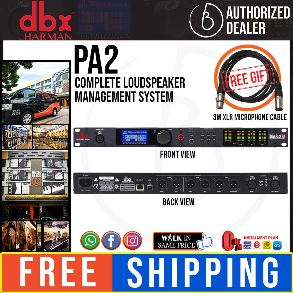 Dbx Driverack PA2 Complete Loudspeaker Management System with FREE