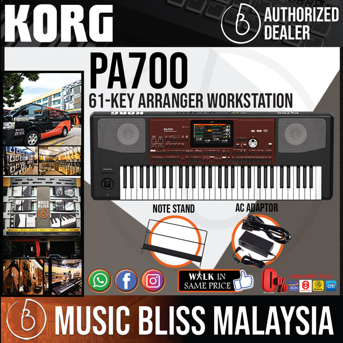 Korg Pa700 61-key Arranger Workstation with 0% Instalment - Music Bliss Malaysia