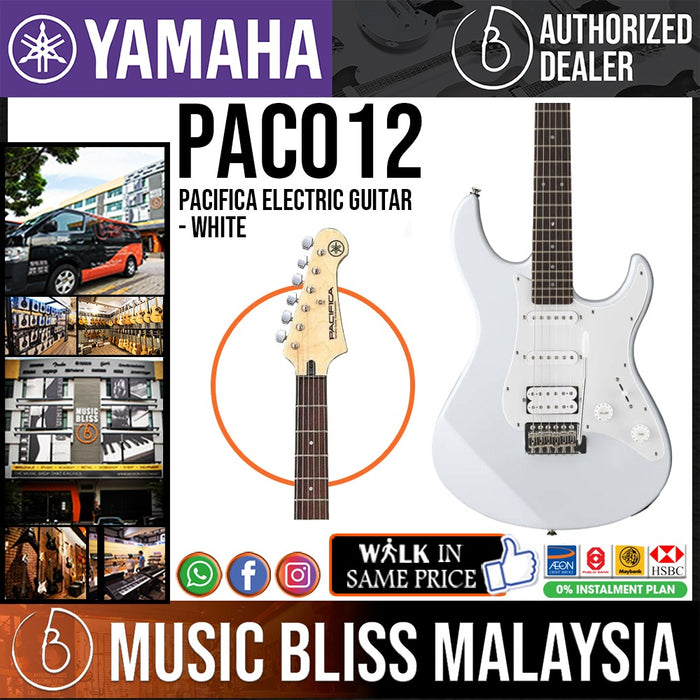 Yamaha PAC012 HSS Pacifica Electric Guitar - White - Music Bliss Malaysia