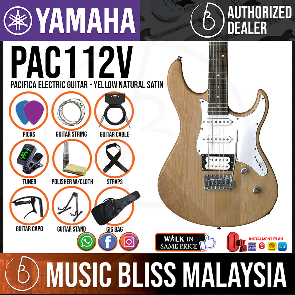 Yamaha PAC112V Pacifica Electric Guitar Yellow Natural Satin