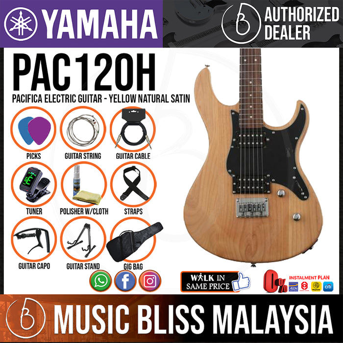 Yamaha PAC120H Pacifica Electric Guitar - Yellow Natural Satin (PAC 120H/PAC-120H) - Music Bliss Malaysia