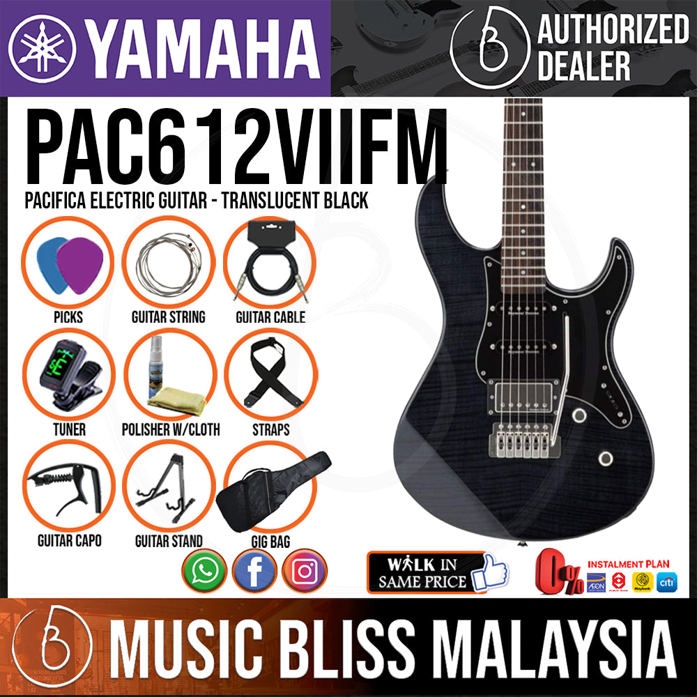 Yamaha PAC612VIIFM Pacifica Electric Guitar - Translucent Black