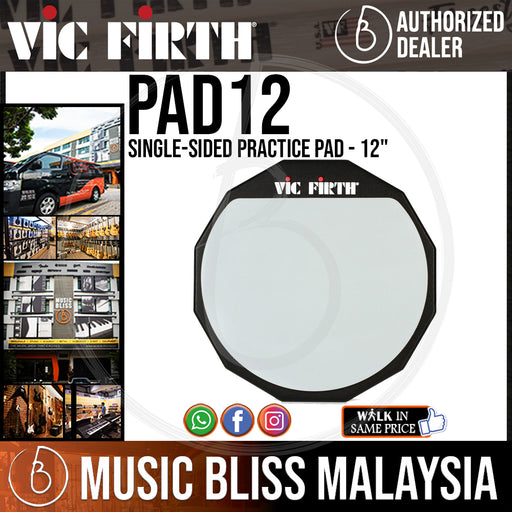 Vic Firth Single-sided Practice Pad - 12" (PAD12) - Music Bliss Malaysia