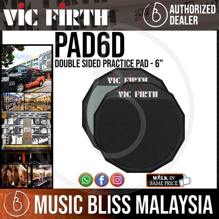 Vic Firth Double Sided Practice Pad - 6" (PAD6D) - Music Bliss Malaysia