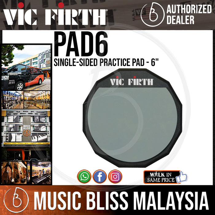 Vic Firth Single-sided Practice Pad - 6" (PAD6) - Music Bliss Malaysia