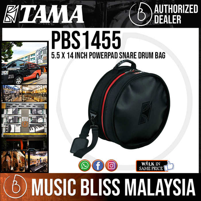 Tama PBS1455 5.5 x 14 Inch PowerPad Snare Drum Bag - Music Bliss Malaysia