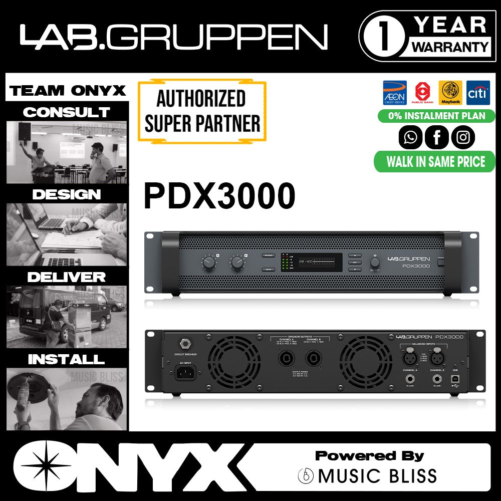 Lab Gruppen PDX3000 Power Amplifier with DSP Music Bliss Malaysia