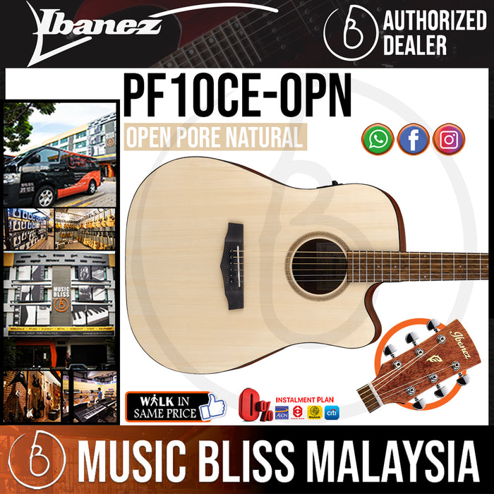 Ibanez PF10CE - Open Pore Natural (PF10CE-OPN) *Price Match Promotion* - Music Bliss Malaysia