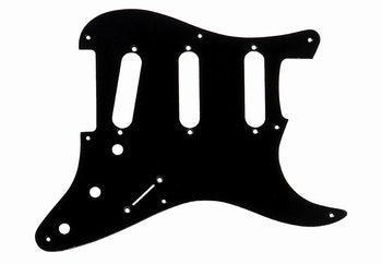 ALLPARTS PG-0550-023 Black Pickguard for Stratocaster® - 8 Hole (PG0550023) - Music Bliss Malaysia