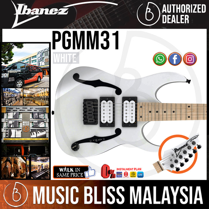 Ibanez Paul Gilbert Signature PGMM31 - White (PGMM31-WH) *Price Match Promotion* - Music Bliss Malaysia