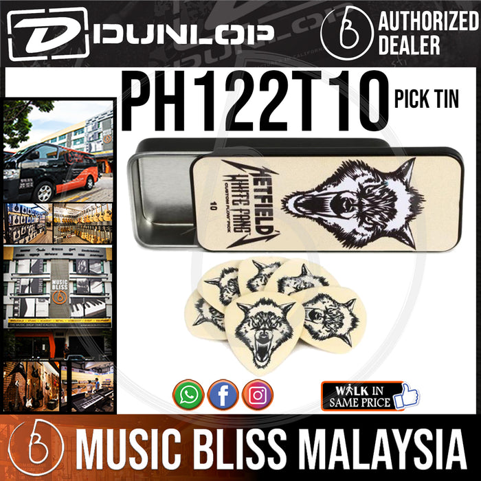 Jim Dunlop PH122T10 White Fang Pick Tin - Music Bliss Malaysia