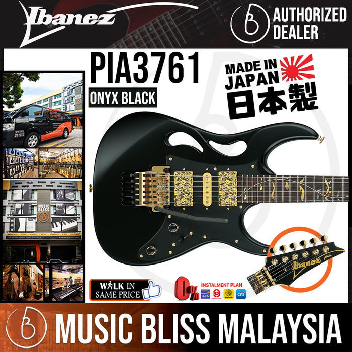 Ibanez Steve Vai Signature PIA3761 Electric Guitar - Onyx Black (PIA3761-XB) - Music Bliss Malaysia