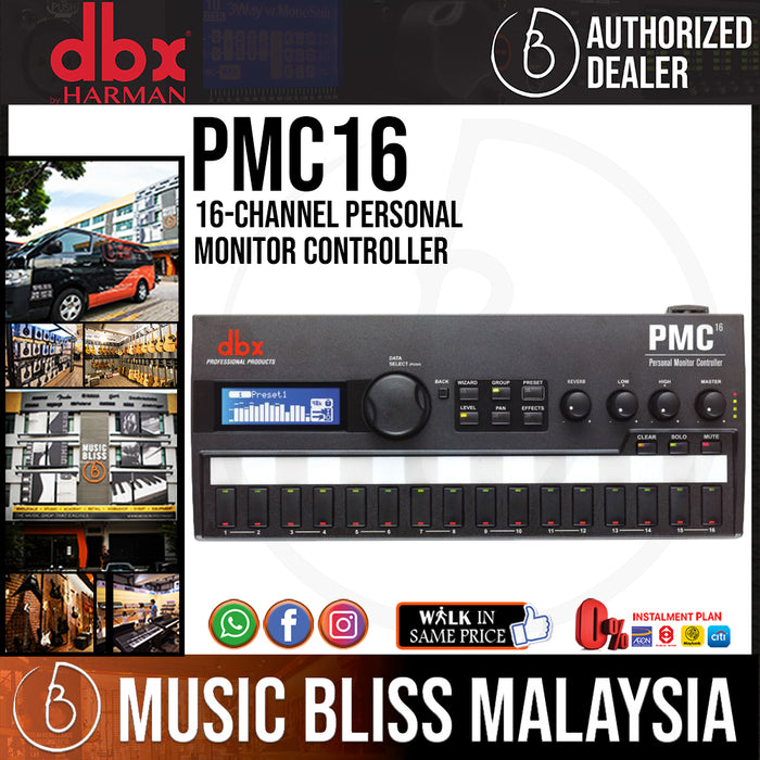 dbx PMC16 16-channel Personal Monitor Controller (PMC-16) *Everyday Low Prices Promotion* - Music Bliss Malaysia