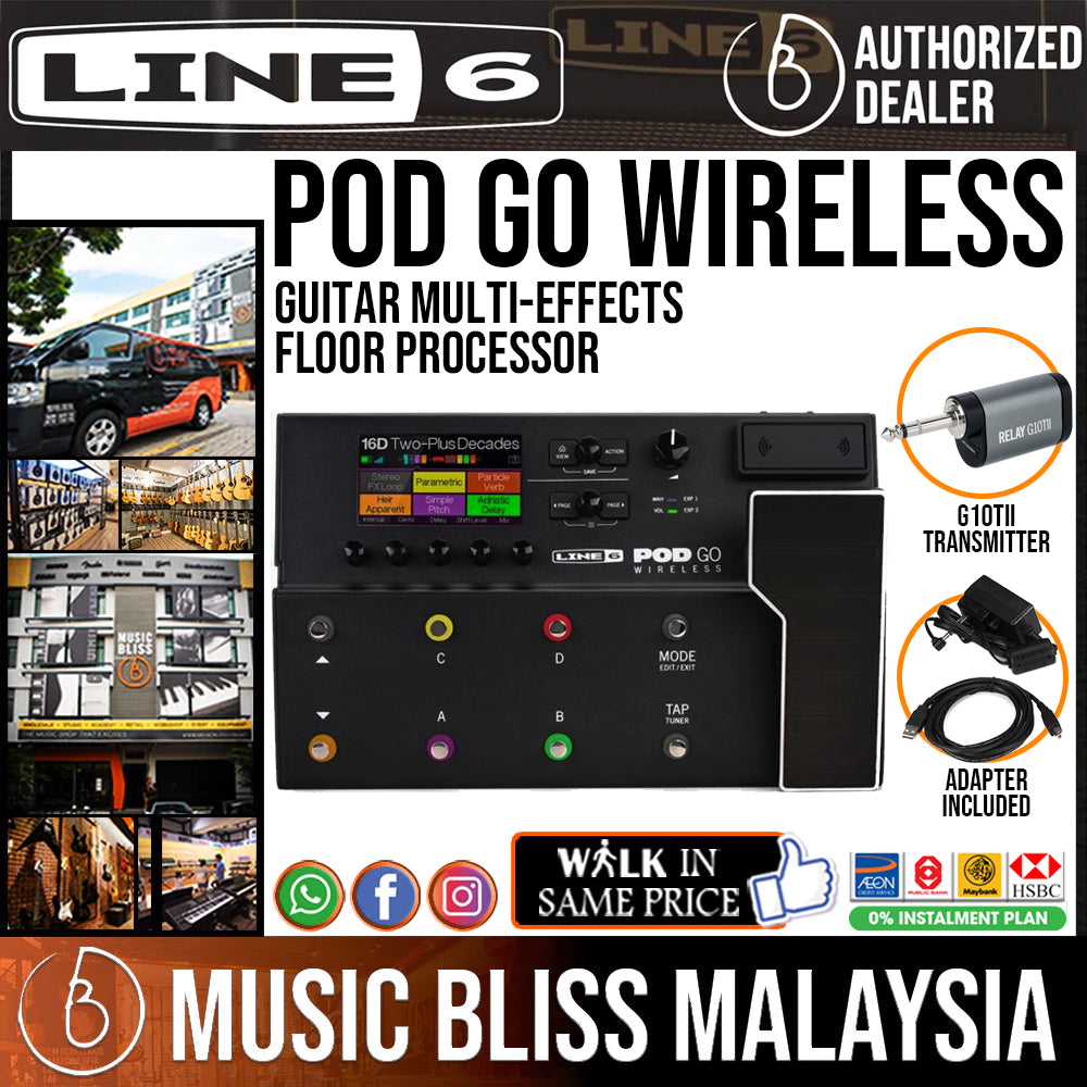 Line POD Go Wireless Guitar Multi-effects Floor Processor Music Bliss  Malaysia