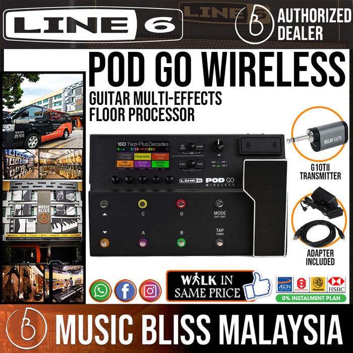 Line 6 POD Go Wireless Guitar Multi-effects Floor Processor - Music Bliss Malaysia
