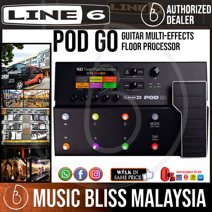 Line 6 POD Go Guitar Multi-effects Floor Processor - Music Bliss Malaysia