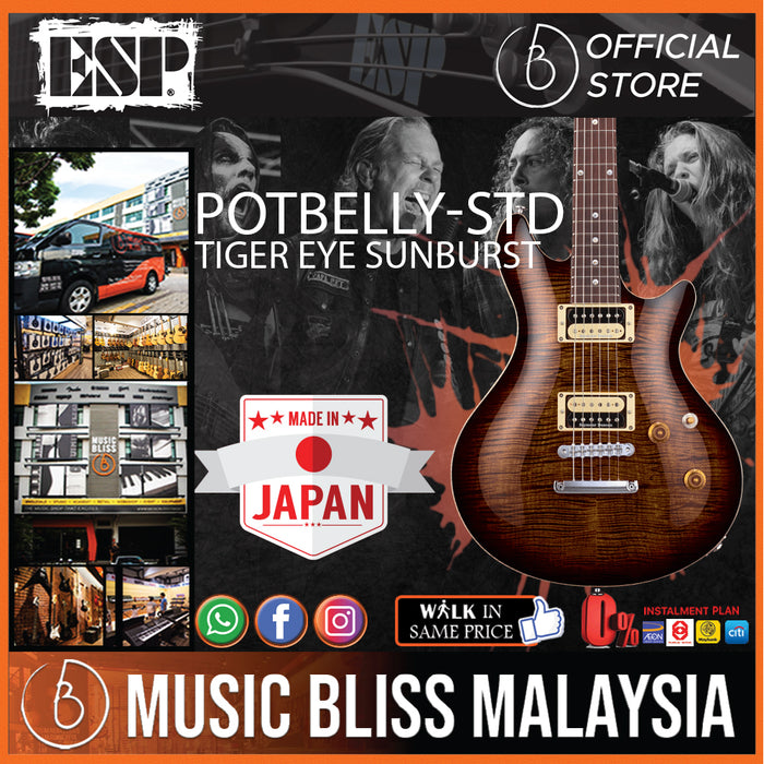 ESP Potbelly-STD - Tiger Eye Sunburst (POTBELLYSTD) - Music Bliss Malaysia
