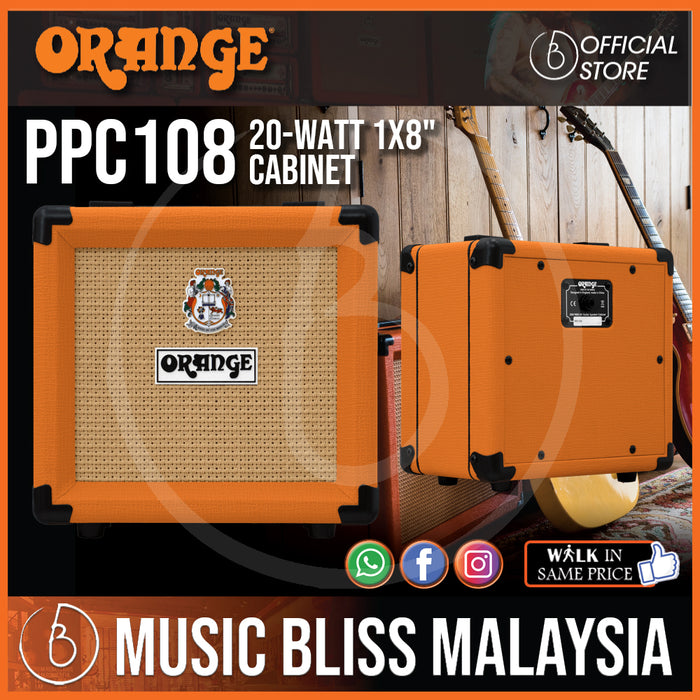 Orange PPC108 20-watt 1x8 Speaker Cabinet - Music Bliss Malaysia