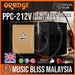 Orange PPC212 V 120-watt 2x12" Vertical Cabinet - Black (Made in UK) - Music Bliss Malaysia