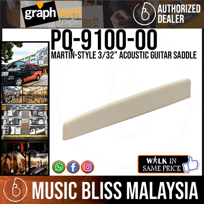 Graph Tech PQ-9100-00 TUSQ Martin-Style 3/32" Acoustic Guitar Saddle (PQ910000) - Music Bliss Malaysia