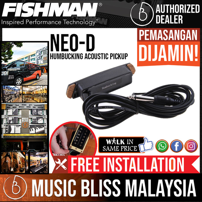 Fishman Neo-D Humbucking Acoustic Pickup - Music Bliss Malaysia
