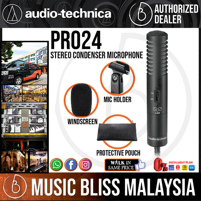 Audio Technica PRO 24 Stereo Condenser Microphone (Audio-Technica PRO24) - Music Bliss Malaysia