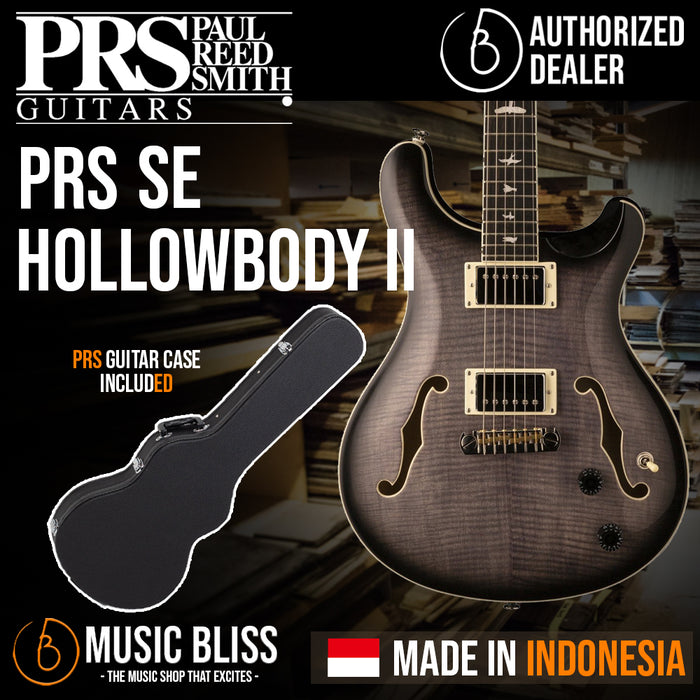 PRS SE Hollowbody II - Charcoal Burst (Made in Indonesia) - Music Bliss Malaysia