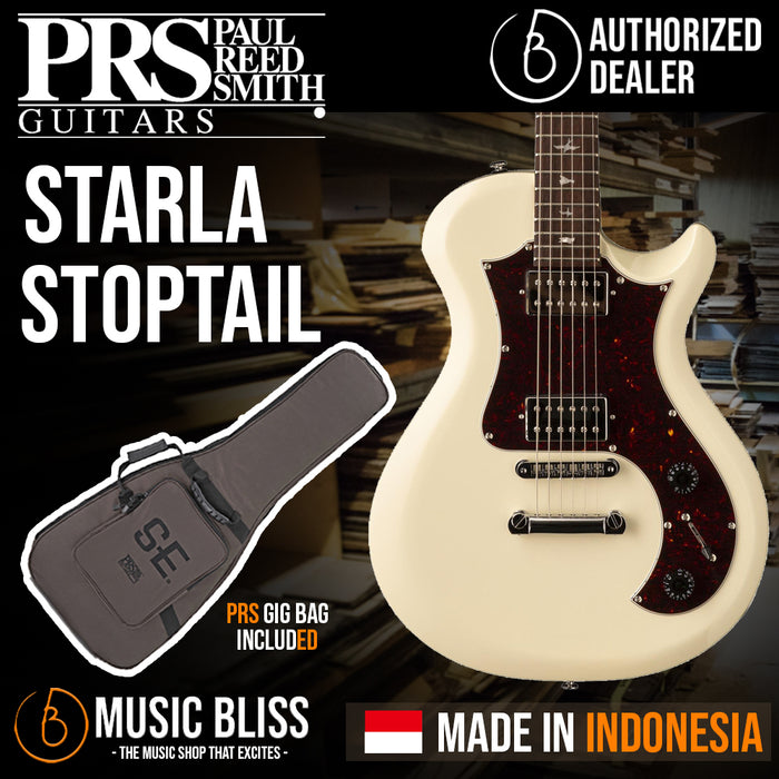 PRS SE Starla Electric Guitar with Bag - Antique White [ Made in Indonesia ] - Music Bliss Malaysia