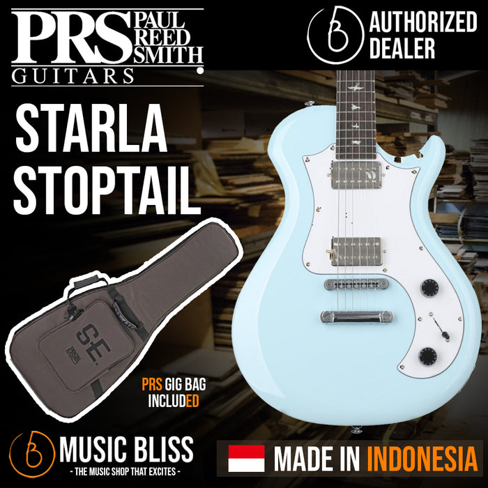 PRS SE Starla Electric Guitar with Bag - Powder Blue - Music Bliss Malaysia