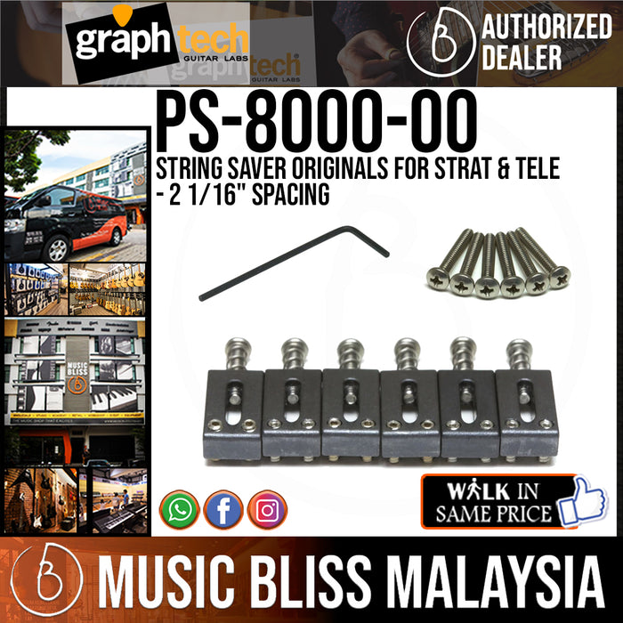 Graph Tech PS-8000-00 String Saver Originals for Strat & Tele - 2 1/16" spacing (PS800000) - Music Bliss Malaysia