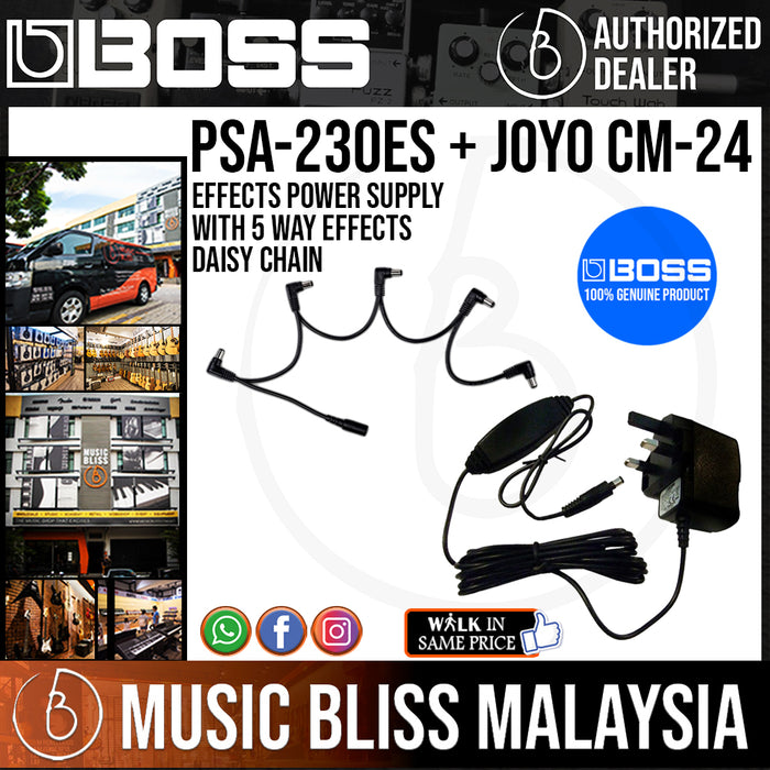 Boss Effects Power Supply with 5 Way Effects Daisy Chain (PSA230ES / PSA230 / CM24) - Music Bliss Malaysia