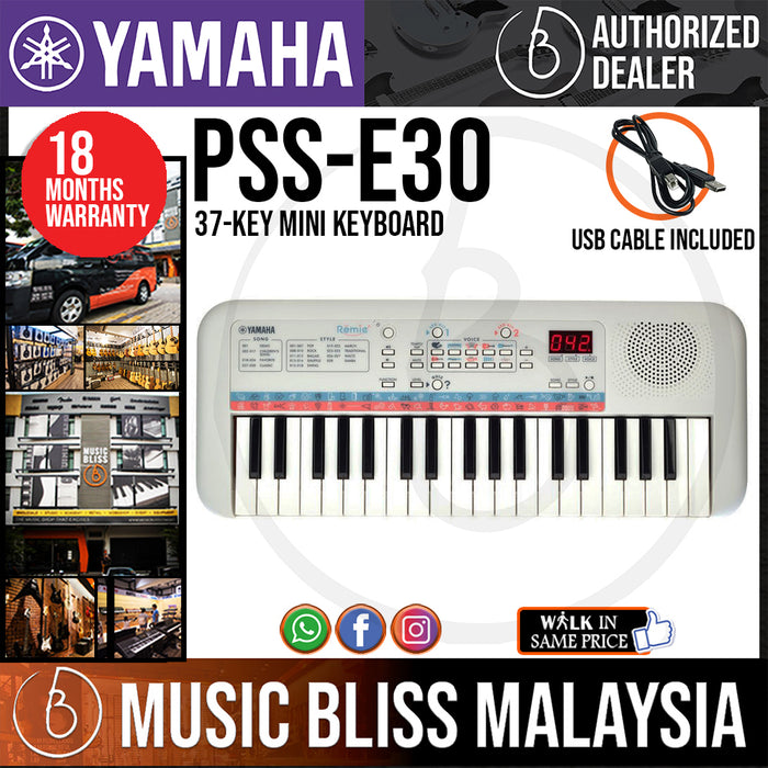 Yamaha Remie PSS-E30 Mini Keyboard for Children Keyboard for Beginner (PSSE30 / PSS E30) *Crazy Sales Promotion* - Music Bliss Malaysia