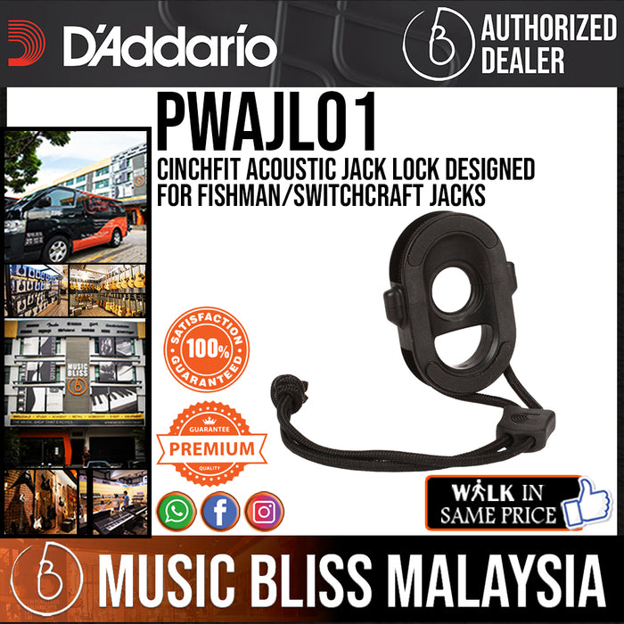 D'Addario PWAJL01 CinchFit Acoustic Jack Lock Designed for Fishman/Switchcraft Jacks - Music Bliss Malaysia