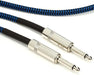 D'Addario PW-BG-15BU Braided Instrument Cable - 15 feet Blue - Music Bliss Malaysia