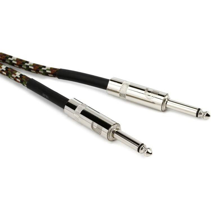 D'Addario PW-BG-15CF Braided Instrument Cable - 15 feet Camouflage - Music Bliss Malaysia