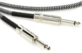 D'Addario PW-BG-20BG Braided Straight to Straight Instrument Cable - 20 foot Grey - Music Bliss Malaysia