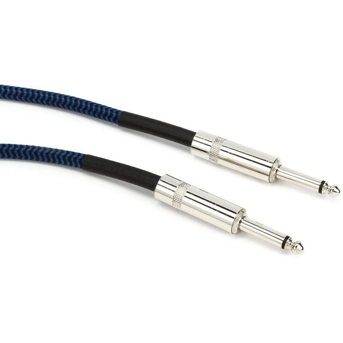 D'Addario PW-BG-20BU Braided Instrument Cable - 20 feet Blue - Music Bliss Malaysia