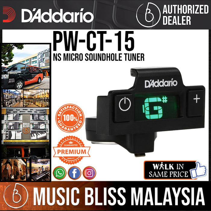 D'Addario PW-CT-15 NS Micro Soundhole Tuner - Music Bliss Malaysia