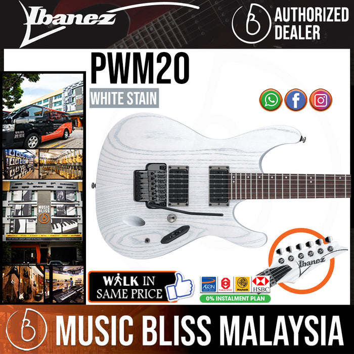 Ibanez Paul Waggoner Signature PWM20 Electric Guitar - White Stain - Music Bliss Malaysia