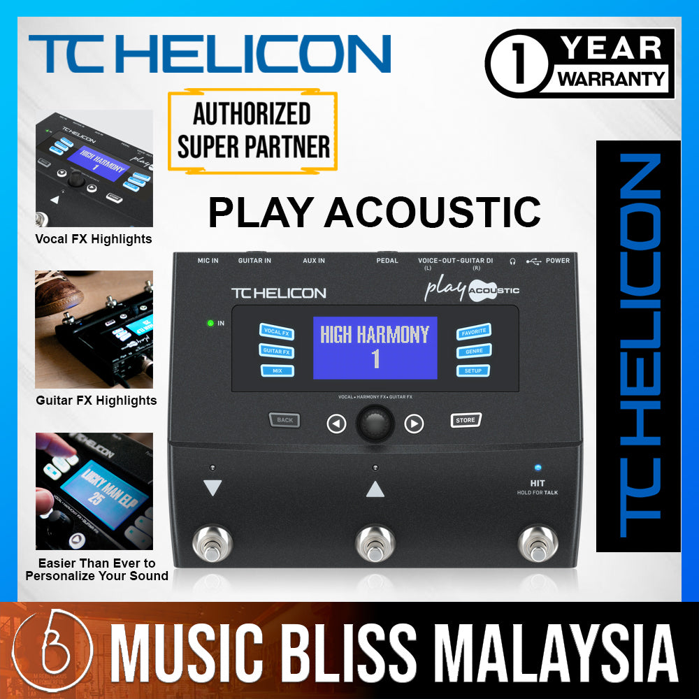 TC-Helicon VoiceLive Play Acoustic Vocal and Guitar Effects Pedal