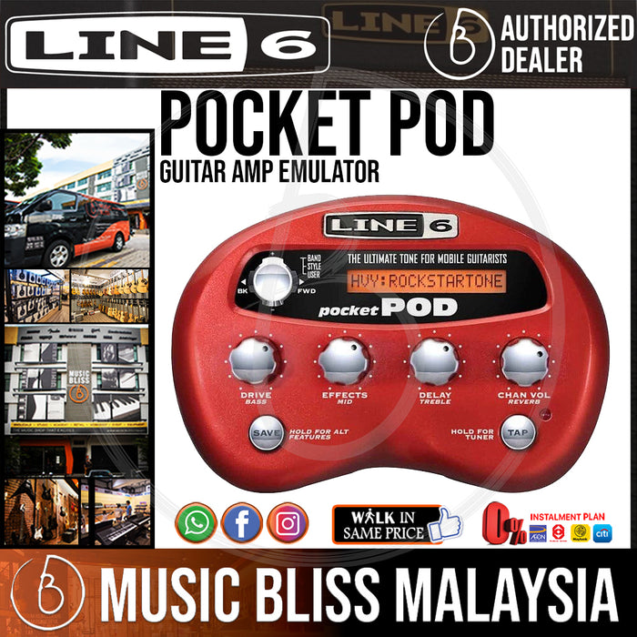 Line 6 Pocket POD Guitar Amp Emulator (LINE6) - Music Bliss Malaysia