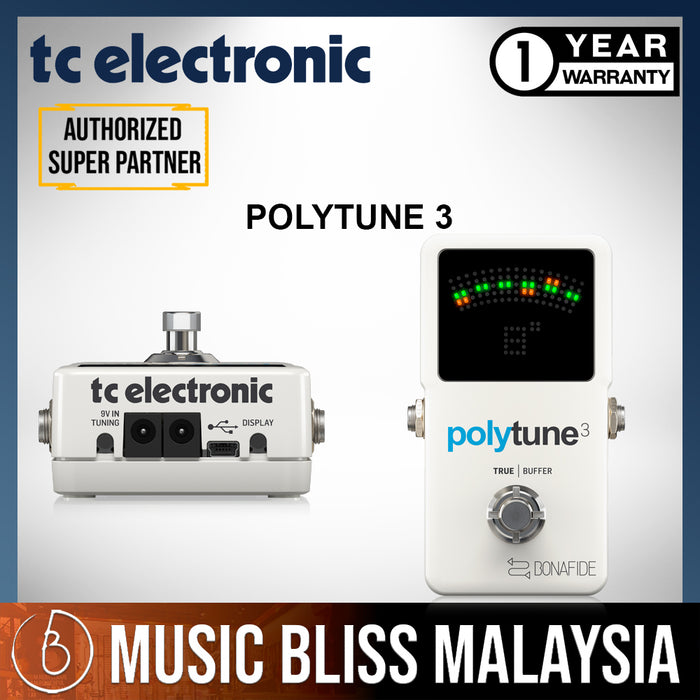 TC Electronic Polytune 3 Polyphonic Tuner Pedal with Buffer *Crazy Sales Promotion* - Music Bliss Malaysia