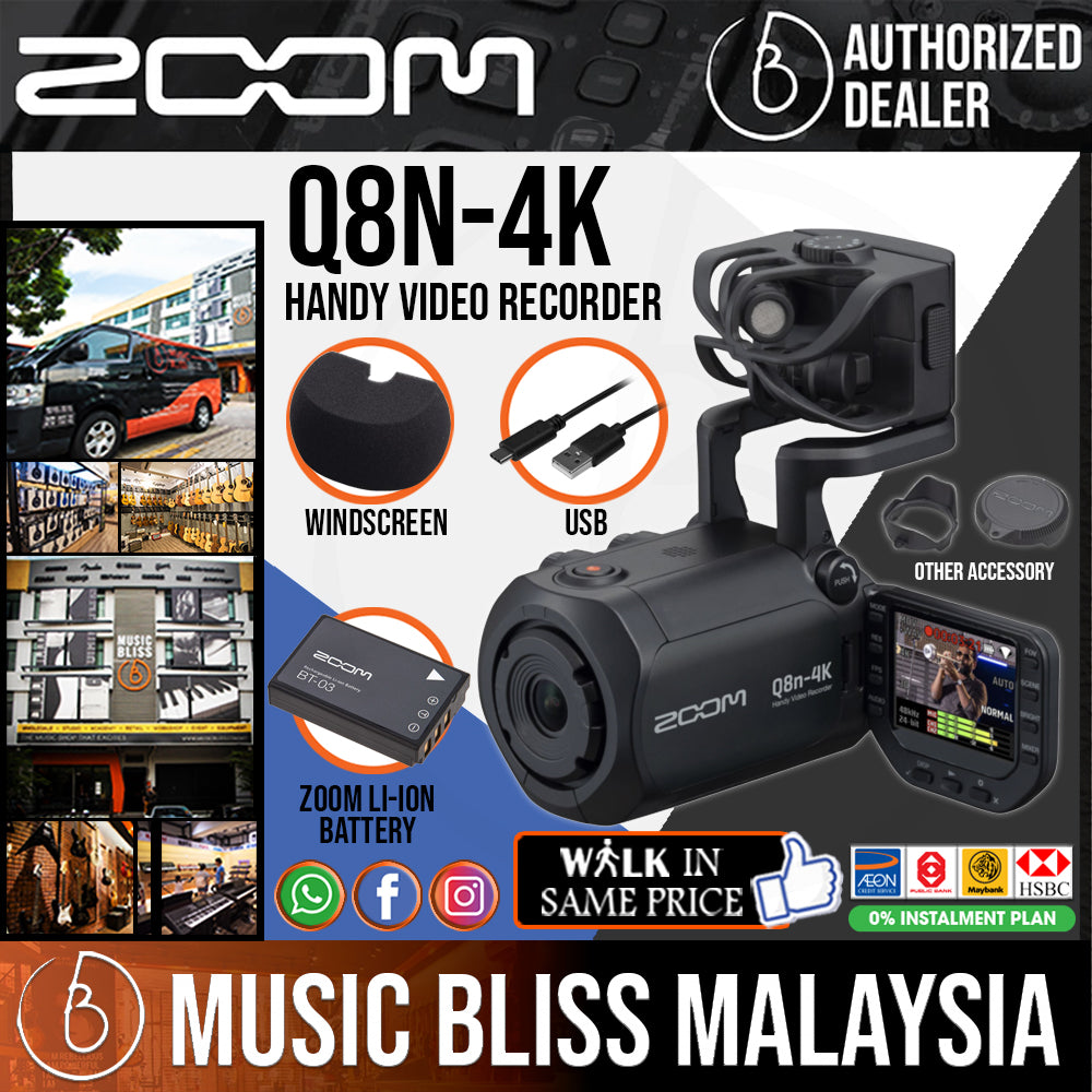 Zoom Q8n-4K Handy Video Recorder with 0% Instalment | Music Bliss