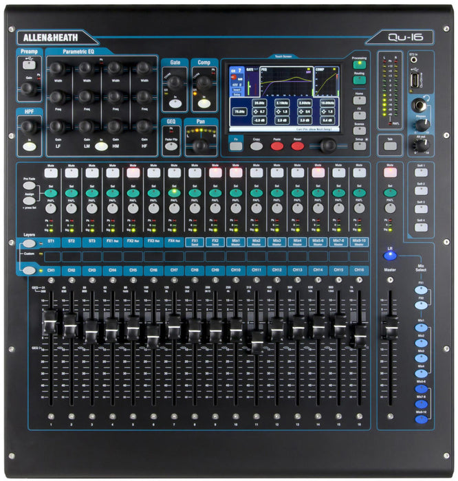 Allen & Heath Qu-16 Chrome Edition Digital Mixer (Qu16) - Music Bliss Malaysia