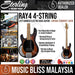 Sterling Ray4 4-String Left-Handed Electric Bass Guitar - Vintage Sunburst Satin (Ray-4) - Music Bliss Malaysia