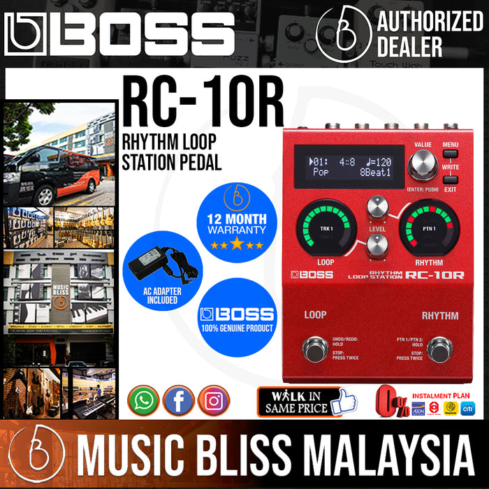 Boss RC10R Rhythm Loop Station Pedal (RC-10R) - Music Bliss Malaysia